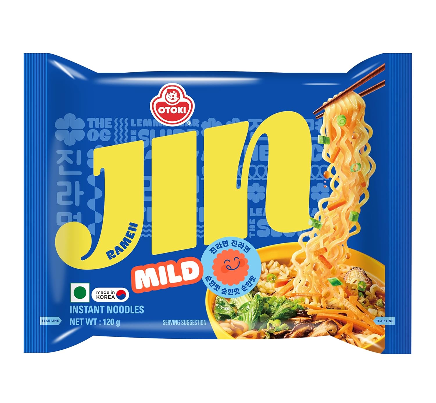 OTTOGI Jin Ramen Mild 120g x 5p x 8